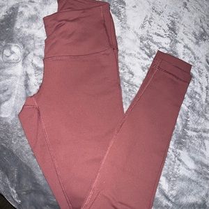 mauve thick leggings